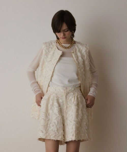 GRACE CONTINENTAL / グレースコンチネンタル その他パンツ | カットジャガードショートパンツ | 詳細1