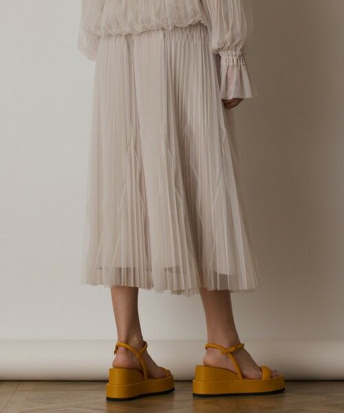 GRACE CONTINENTAL / グレースコンチネンタル ロング・マキシ丈スカート | チュールマチプリーツスカート | 詳細1