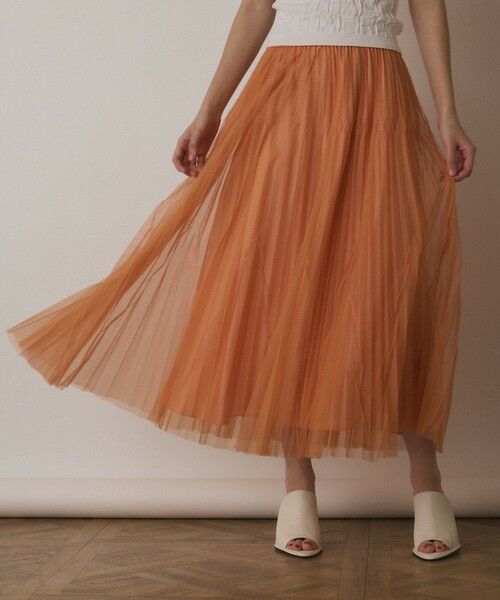 GRACE CONTINENTAL / グレースコンチネンタル ロング・マキシ丈スカート | チュールマチプリーツスカート | 詳細13