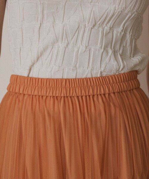 GRACE CONTINENTAL / グレースコンチネンタル ロング・マキシ丈スカート | チュールマチプリーツスカート | 詳細14