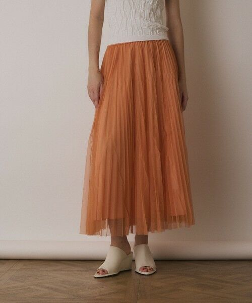 GRACE CONTINENTAL / グレースコンチネンタル ロング・マキシ丈スカート | チュールマチプリーツスカート | 詳細8