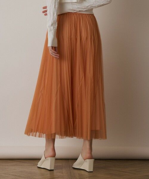 GRACE CONTINENTAL / グレースコンチネンタル ロング・マキシ丈スカート | チュールマチプリーツスカート | 詳細9