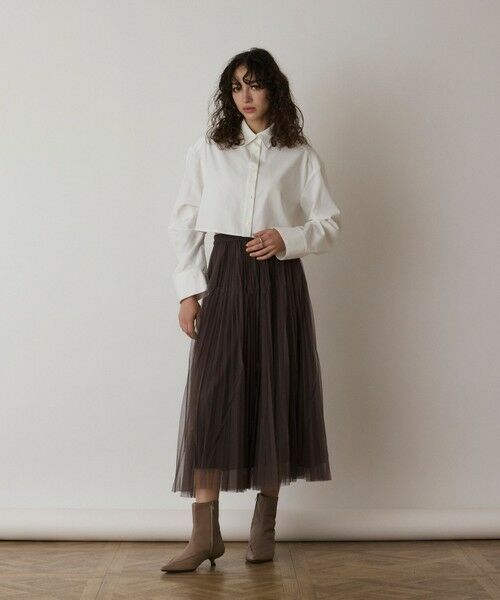 GRACE CONTINENTAL / グレースコンチネンタル ロング・マキシ丈スカート | チュールマチプリーツスカート | 詳細16