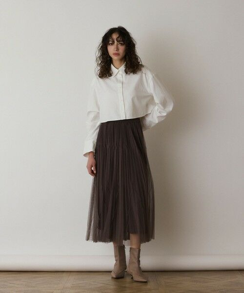 GRACE CONTINENTAL / グレースコンチネンタル ロング・マキシ丈スカート | チュールマチプリーツスカート | 詳細17