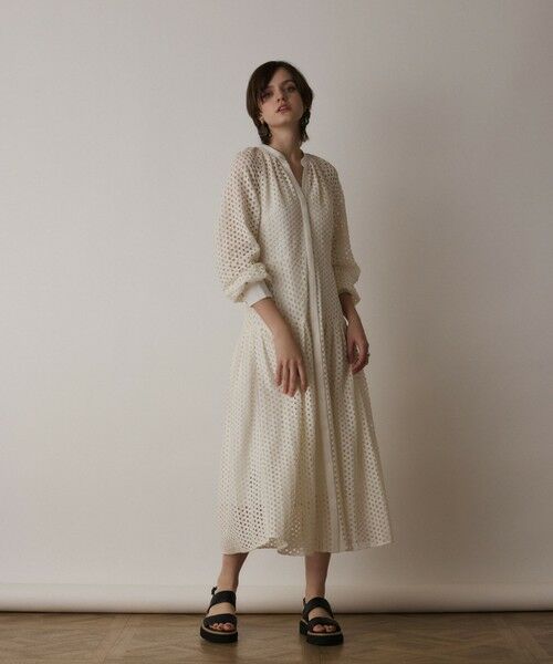 GRACE CONTINENTAL / グレースコンチネンタル ロング・マキシ丈ワンピース | メッシュレースカフタンワンピース | 詳細1
