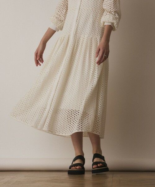 GRACE CONTINENTAL / グレースコンチネンタル ロング・マキシ丈ワンピース | メッシュレースカフタンワンピース | 詳細4