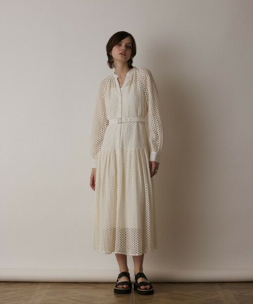 GRACE CONTINENTAL / グレースコンチネンタル ロング・マキシ丈ワンピース | メッシュレースカフタンワンピース | 詳細6
