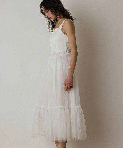 GRACE CONTINENTAL / グレースコンチネンタル ロング・マキシ丈ワンピース | チュールコンビティアードワンピース | 詳細1