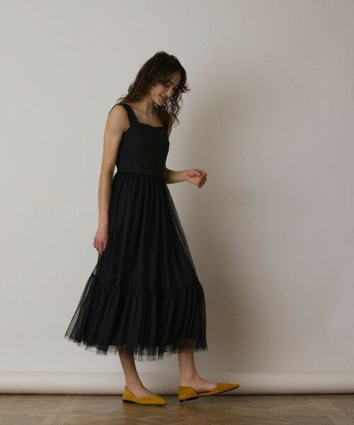GRACE CONTINENTAL / グレースコンチネンタル ロング・マキシ丈ワンピース | チュールコンビティアードワンピース | 詳細14