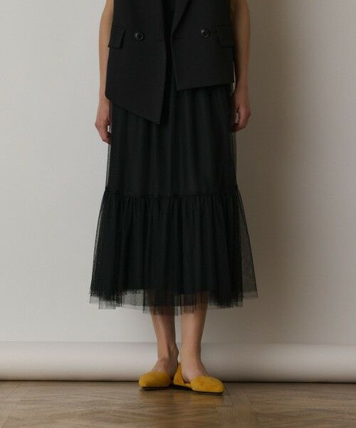 GRACE CONTINENTAL / グレースコンチネンタル ロング・マキシ丈ワンピース | チュールコンビティアードワンピース | 詳細17