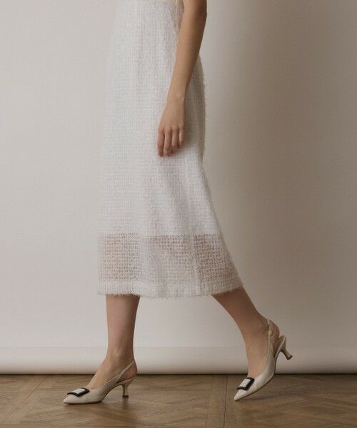 GRACE CONTINENTAL / グレースコンチネンタル ロング・マキシ丈ワンピース | フェザー刺繍コンビワンピース | 詳細2