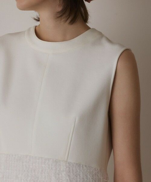 GRACE CONTINENTAL / グレースコンチネンタル ロング・マキシ丈ワンピース | フェザー刺繍コンビワンピース | 詳細3