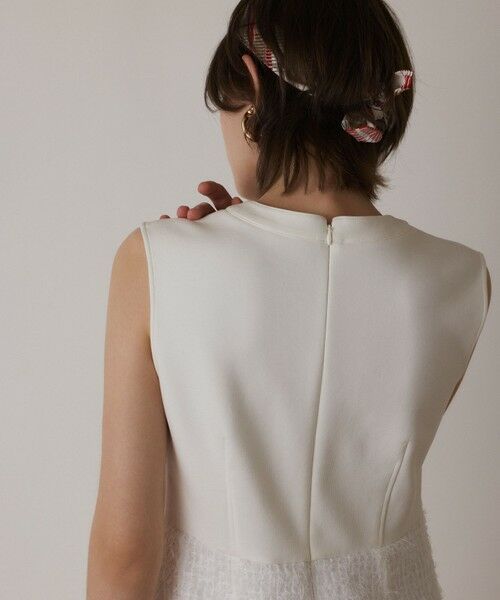 GRACE CONTINENTAL / グレースコンチネンタル ロング・マキシ丈ワンピース | フェザー刺繍コンビワンピース | 詳細4