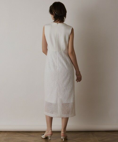 GRACE CONTINENTAL / グレースコンチネンタル ロング・マキシ丈ワンピース | フェザー刺繍コンビワンピース | 詳細5