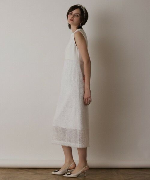 GRACE CONTINENTAL / グレースコンチネンタル ロング・マキシ丈ワンピース | フェザー刺繍コンビワンピース | 詳細6