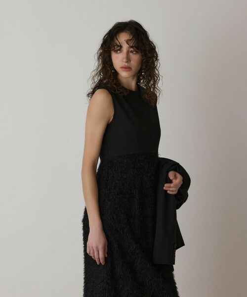 GRACE CONTINENTAL / グレースコンチネンタル ロング・マキシ丈ワンピース | フェザー刺繍コンビワンピース | 詳細11