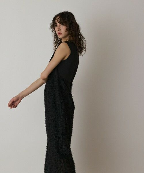 GRACE CONTINENTAL / グレースコンチネンタル ロング・マキシ丈ワンピース | フェザー刺繍コンビワンピース | 詳細13