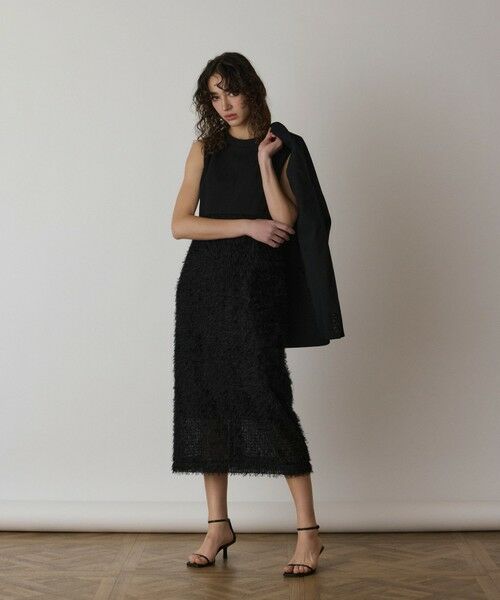 GRACE CONTINENTAL / グレースコンチネンタル ロング・マキシ丈ワンピース | フェザー刺繍コンビワンピース | 詳細18