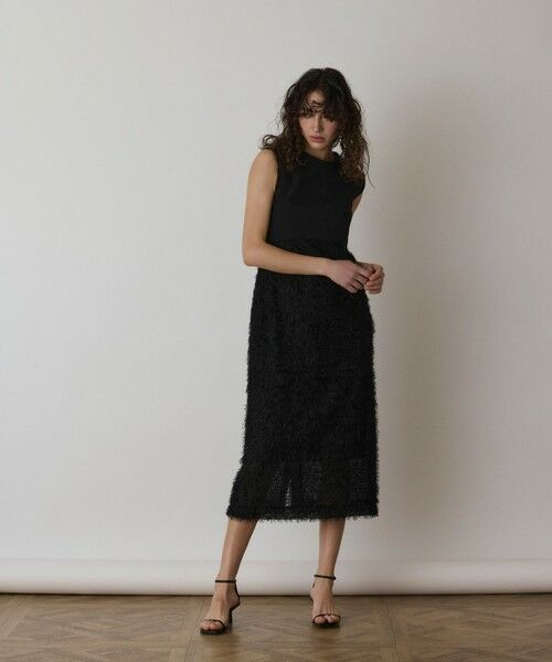 GRACE CONTINENTAL / グレースコンチネンタル ロング・マキシ丈ワンピース | フェザー刺繍コンビワンピース | 詳細19