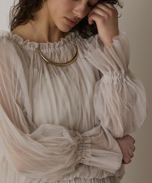GRACE CONTINENTAL / グレースコンチネンタル シャツ・ブラウス | チュールプリーツトップ | 詳細10