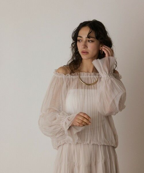 GRACE CONTINENTAL / グレースコンチネンタル シャツ・ブラウス | チュールプリーツトップ | 詳細8
