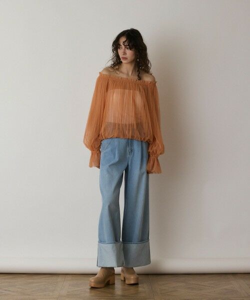 GRACE CONTINENTAL / グレースコンチネンタル シャツ・ブラウス | チュールプリーツトップ | 詳細12