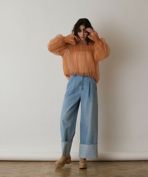 GRACE CONTINENTAL / グレースコンチネンタル シャツ・ブラウス | チュールプリーツトップ | 詳細13