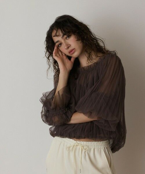 GRACE CONTINENTAL / グレースコンチネンタル シャツ・ブラウス | チュールプリーツトップ | 詳細20