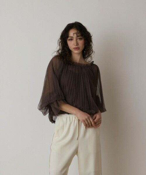 GRACE CONTINENTAL / グレースコンチネンタル シャツ・ブラウス | チュールプリーツトップ | 詳細23