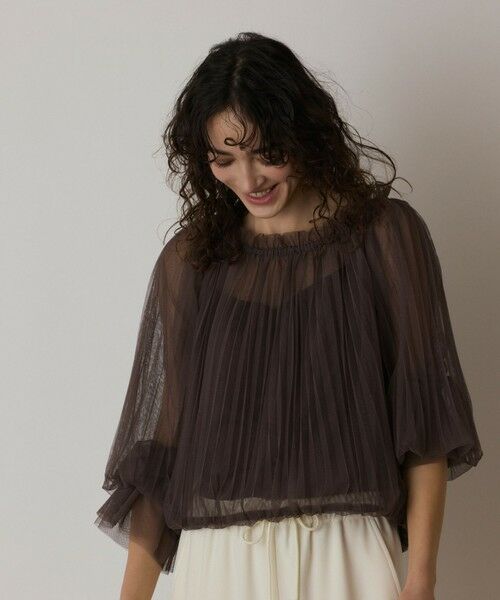 GRACE CONTINENTAL / グレースコンチネンタル シャツ・ブラウス | チュールプリーツトップ | 詳細25