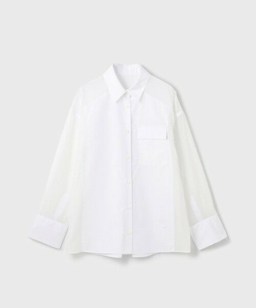 GRACE CONTINENTAL / グレースコンチネンタル シャツ・ブラウス | シアーコンビオーバーシャツ | 詳細6