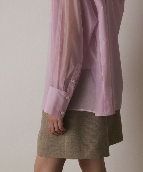 GRACE CONTINENTAL / グレースコンチネンタル シャツ・ブラウス | シアーコンビオーバーシャツ | 詳細10