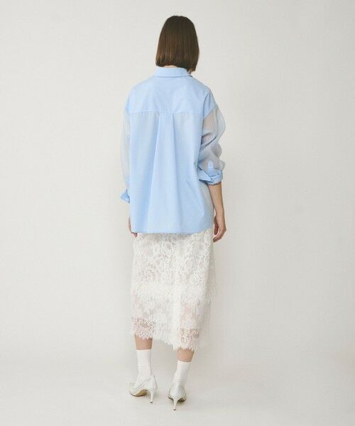 GRACE CONTINENTAL / グレースコンチネンタル シャツ・ブラウス | シアーコンビオーバーシャツ | 詳細19