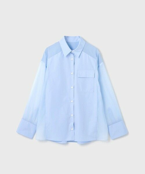 GRACE CONTINENTAL / グレースコンチネンタル シャツ・ブラウス | シアーコンビオーバーシャツ | 詳細23