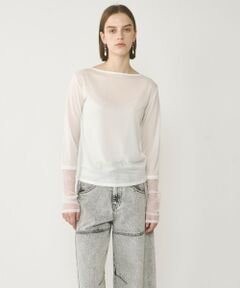 GRACE CONTINENTAL / グレースコンチネンタル カットソー | シアーアセテートカットトップ