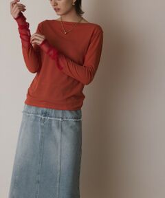 GRACE CONTINENTAL / グレースコンチネンタル カットソー | シアーアセテートカットトップ