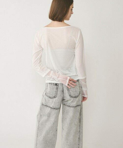 GRACE CONTINENTAL / グレースコンチネンタル カットソー | シアーアセテートカットトップ | 詳細1