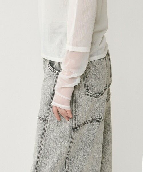 GRACE CONTINENTAL / グレースコンチネンタル カットソー | シアーアセテートカットトップ | 詳細5