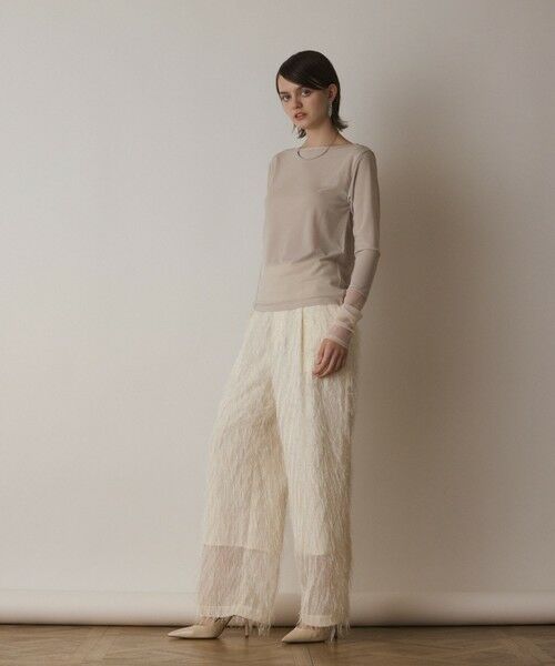 GRACE CONTINENTAL / グレースコンチネンタル カットソー | シアーアセテートカットトップ | 詳細10