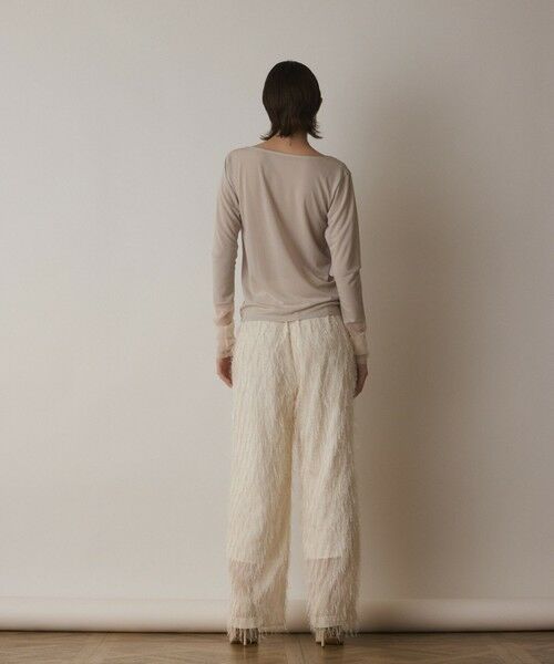 GRACE CONTINENTAL / グレースコンチネンタル カットソー | シアーアセテートカットトップ | 詳細11