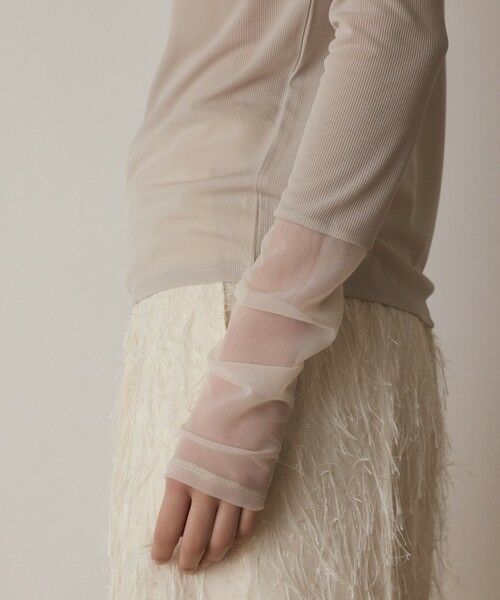 GRACE CONTINENTAL / グレースコンチネンタル カットソー | シアーアセテートカットトップ | 詳細16