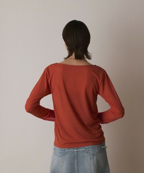 GRACE CONTINENTAL / グレースコンチネンタル カットソー | シアーアセテートカットトップ | 詳細26