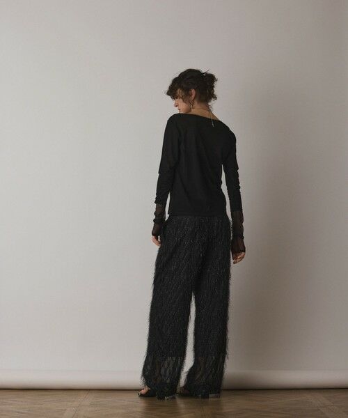 GRACE CONTINENTAL / グレースコンチネンタル カットソー | シアーアセテートカットトップ | 詳細30