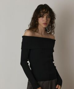 GRACE CONTINENTAL / グレースコンチネンタル ニット・セーター | オフショルリブニットトップ