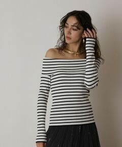 GRACE CONTINENTAL / グレースコンチネンタル ニット・セーター | オフショルリブニットトップ