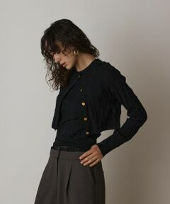 【30％OFFセール】25SS,0325253352,Diagram,シアージョーゼットカーディガン GRACE CONTINENTAL,新作,送料無料,インスタ シアージョーゼットカーディガン / GRACE CONTINENTAL | GRACE