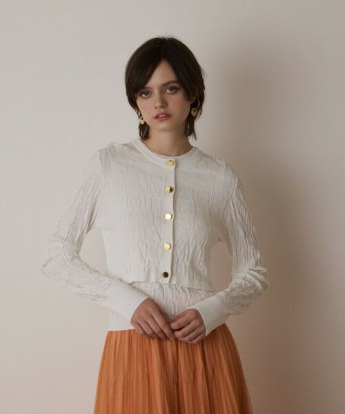 GRACE CONTINENTAL / グレースコンチネンタル カーディガン・ボレロ | モノグラムニットカーディガン | 詳細6