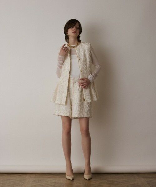 GRACE CONTINENTAL / グレースコンチネンタル ベスト | カットジャガードジレ | 詳細2