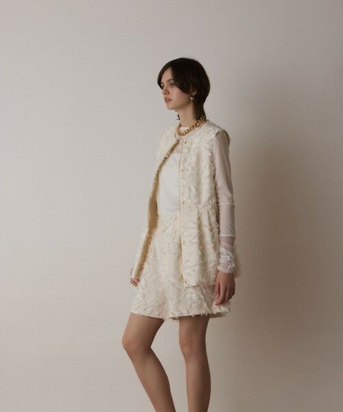 GRACE CONTINENTAL / グレースコンチネンタル ベスト | カットジャガードジレ | 詳細3