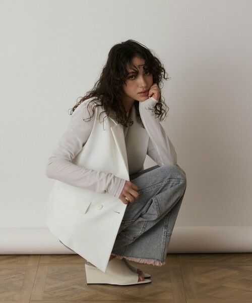 GRACE CONTINENTAL / グレースコンチネンタル ノーカラージャケット | イレヘムジレジャケット | 詳細4